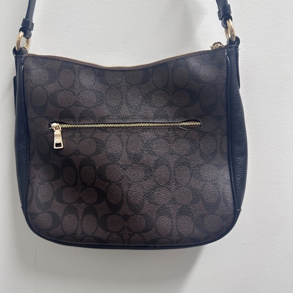 Coach Signature Jacquard Crossbody Bag - Brown & Black - Picture 4 of 5